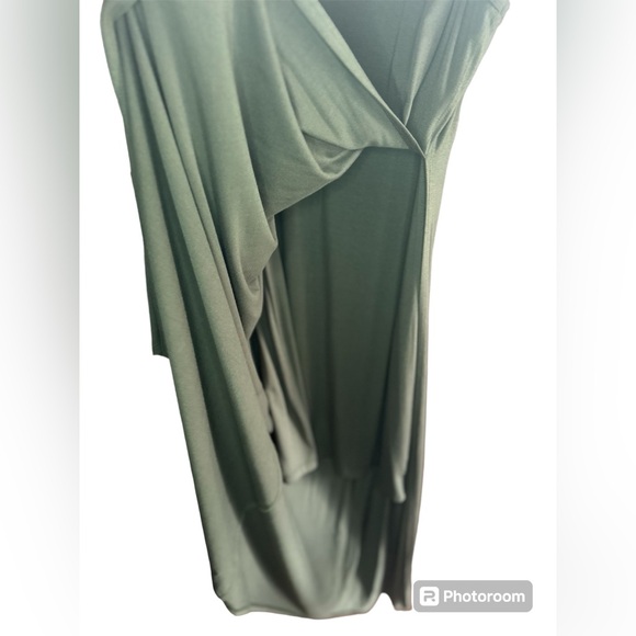 Karen Kane asymmetrical olive green dress SIZE:M - Picture 3 of 4